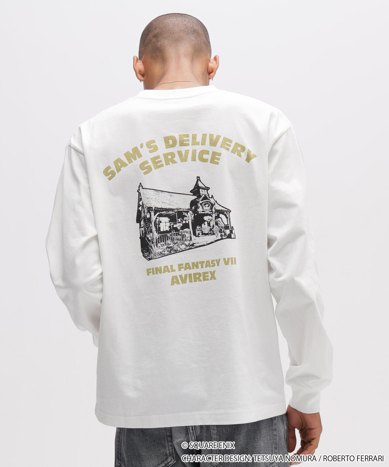 《AVIREX × FINAL FANTASY VII REMAKE》L/S T-SHIRT ”SAM'S DELIVERYSERVICE”