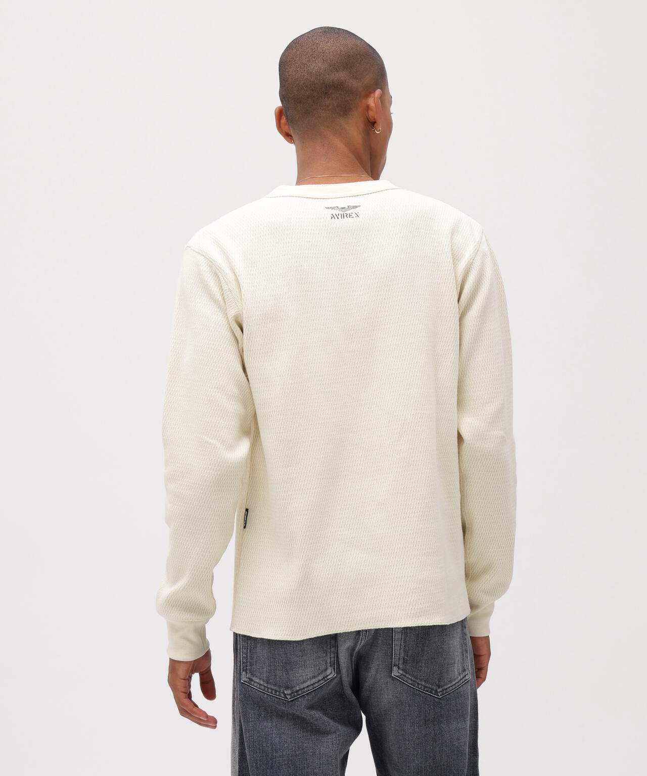 《直営店限定》HONEYCOMB HENLEY NECK L/S T-SHIRT
