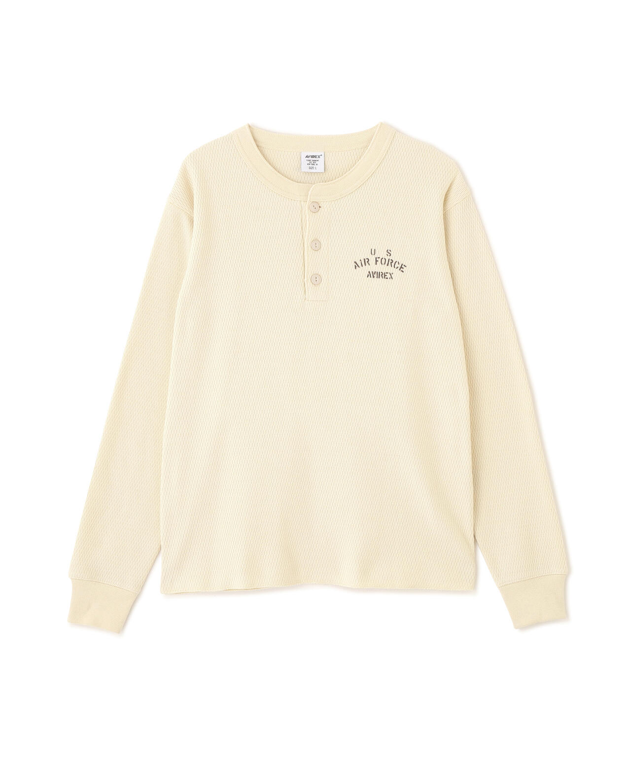 《直営店限定》HONEYCOMB HENLEY NECK L/S T-SHIRT