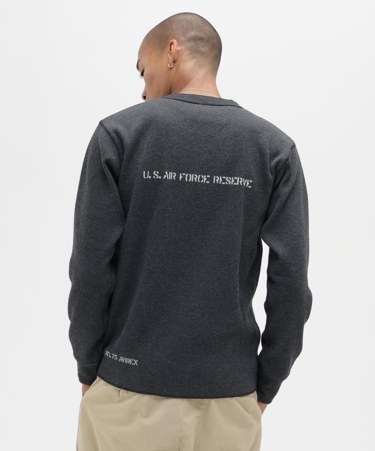 《WEB&DEPOT限定》STENCIL HONEYCOMB HENRY NECK L/S T-SHIRT