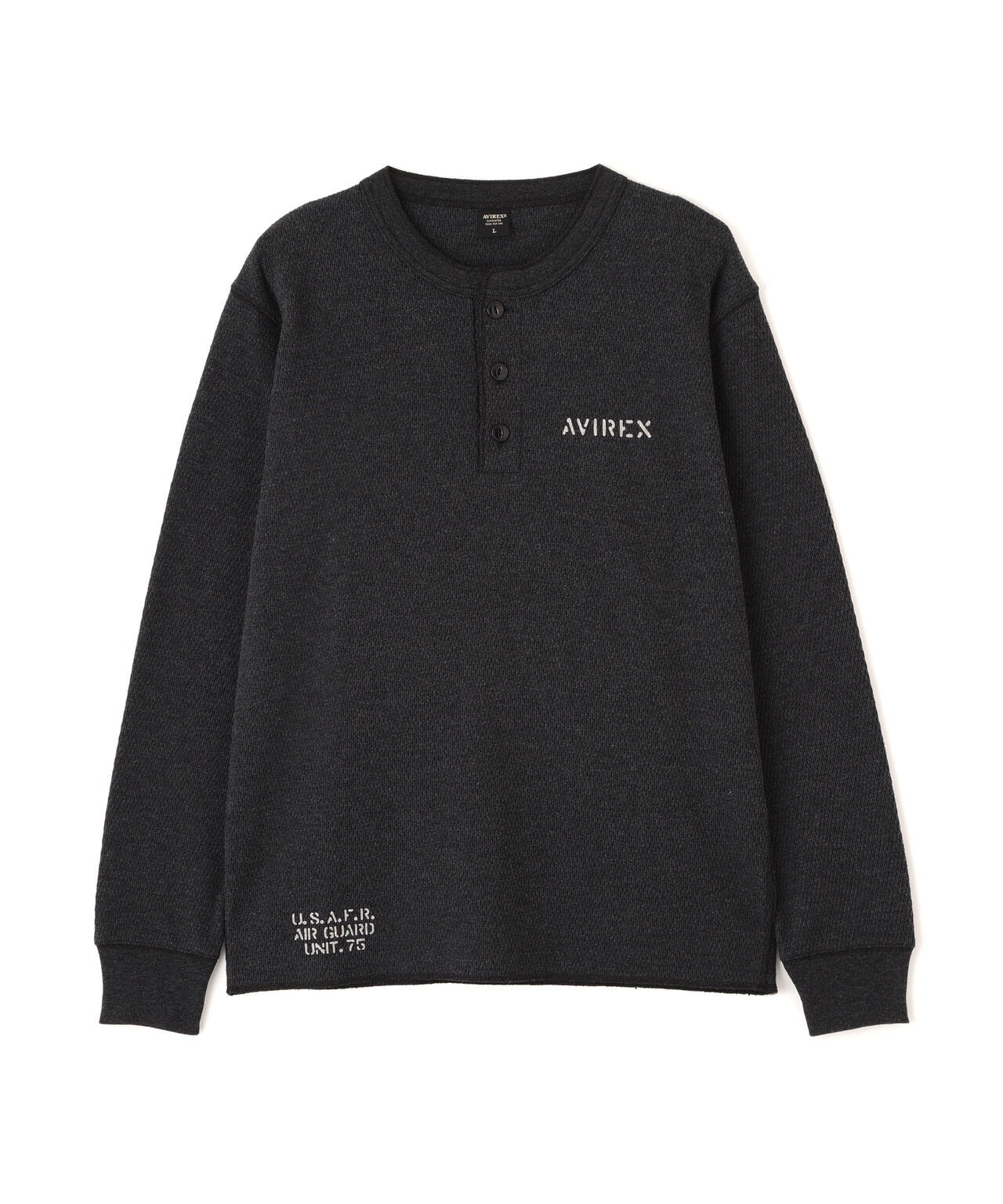 《WEB&DEPOT限定》STENCIL HONEYCOMB HENLEY NECK L/S T-SHIRT