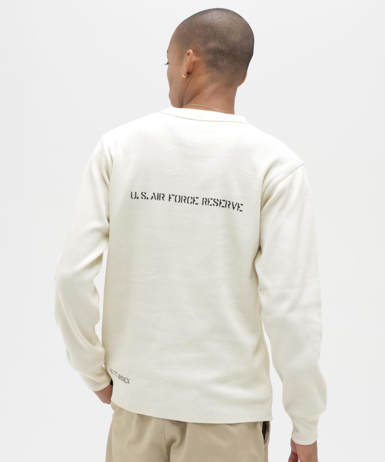 《WEB&DEPOT限定》STENCIL HONEYCOMB HENLEY NECK L/S T-SHIRT
