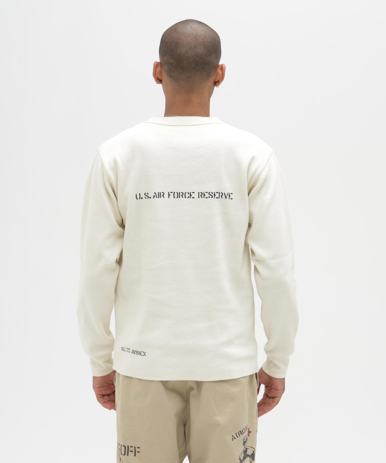 《WEB&DEPOT限定》STENCIL HONEYCOMB HENRY NECK L/S T-SHIRT