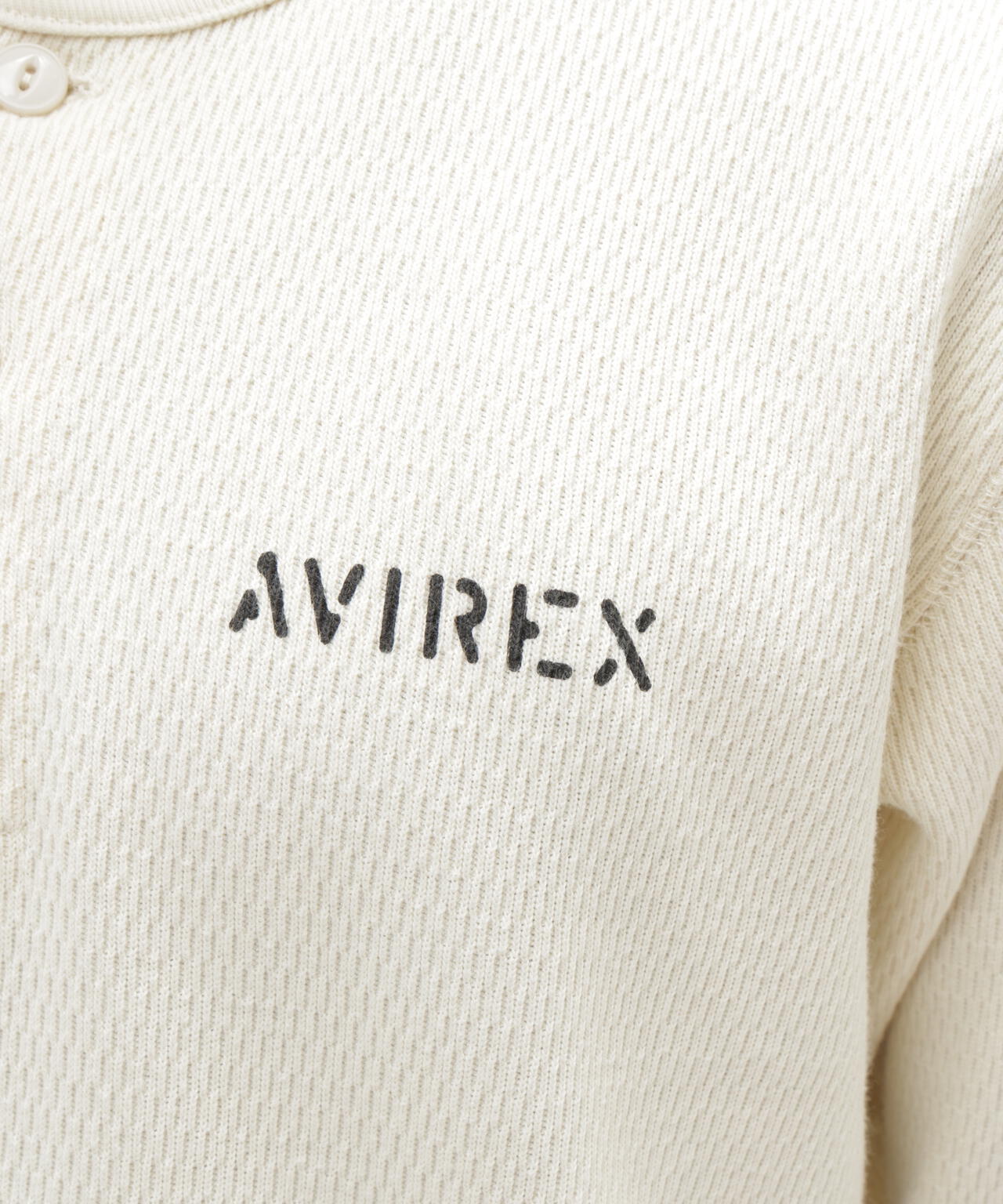《WEB&DEPOT限定》STENCIL HONEYCOMB HENLEY NECK L/S T-SHIRT