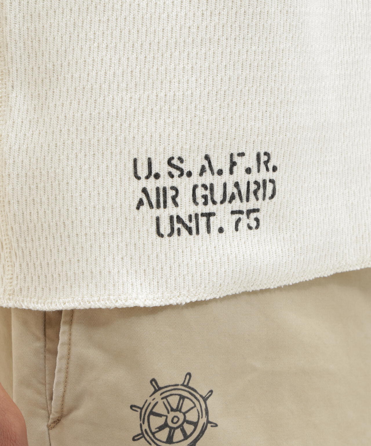 《WEB&DEPOT限定》STENCIL HONEYCOMB HENRY NECK L/S T-SHIRT