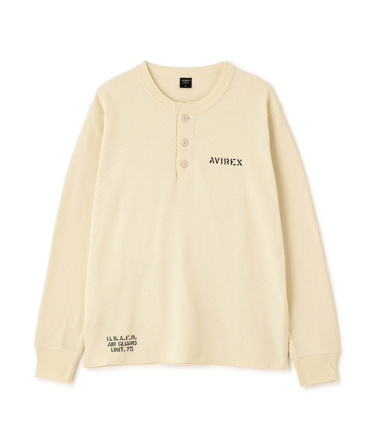 《WEB&DEPOT限定》STENCIL HONEYCOMB HENLEY NECK L/S T-SHIRT