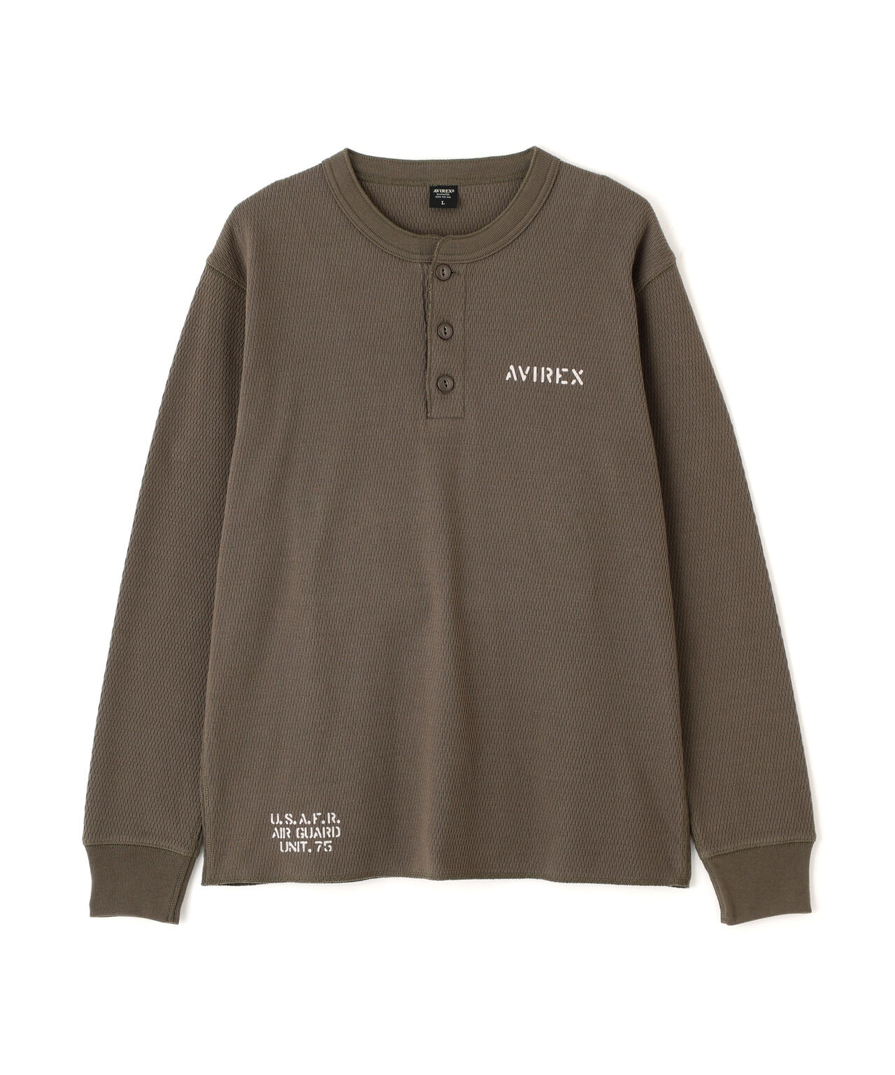 《WEB&DEPOT限定》STENCIL HONEYCOMB HENLEY NECK L/S T-SHIRT