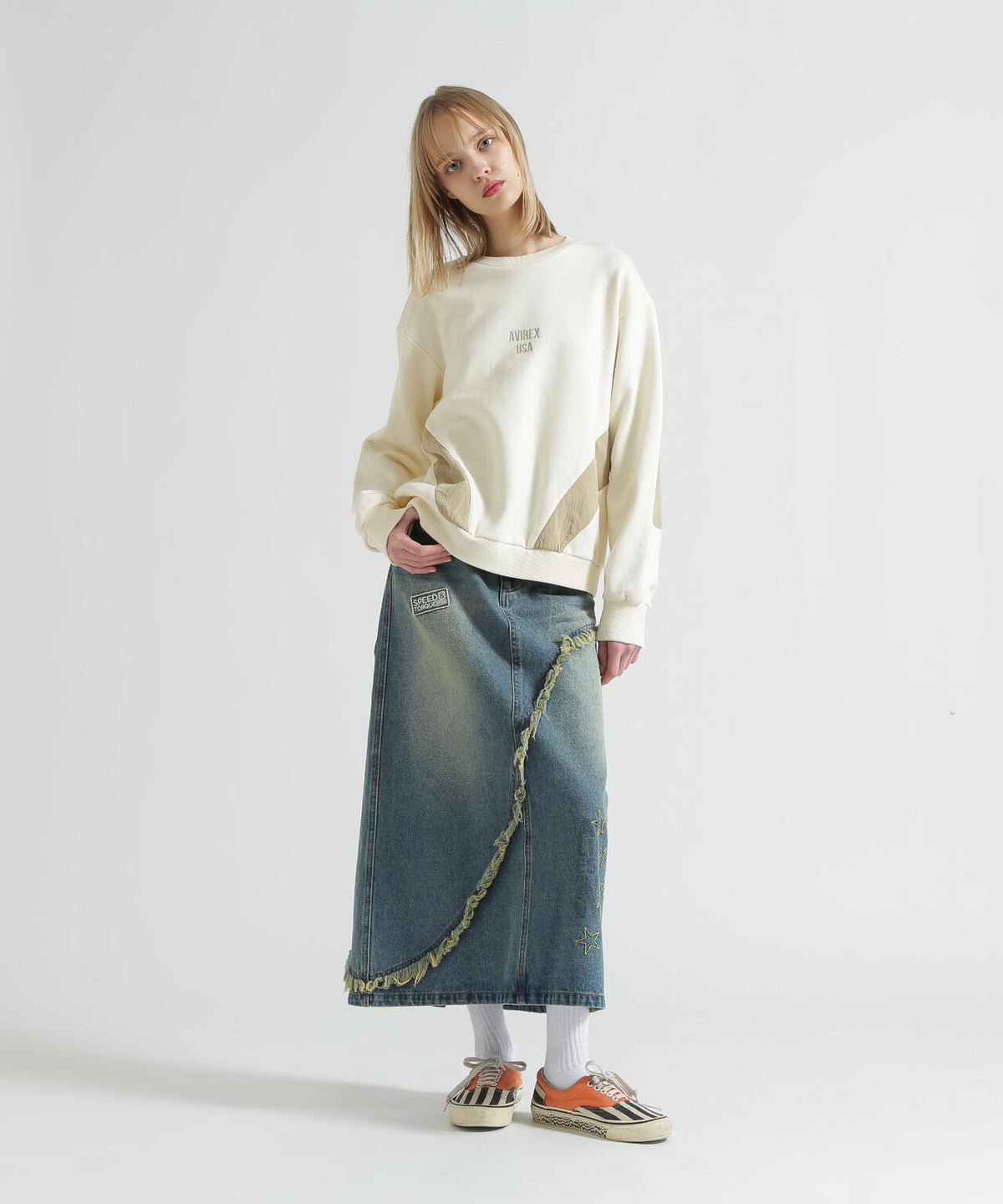 COLOR BLOCK MILITARY PULLOVER