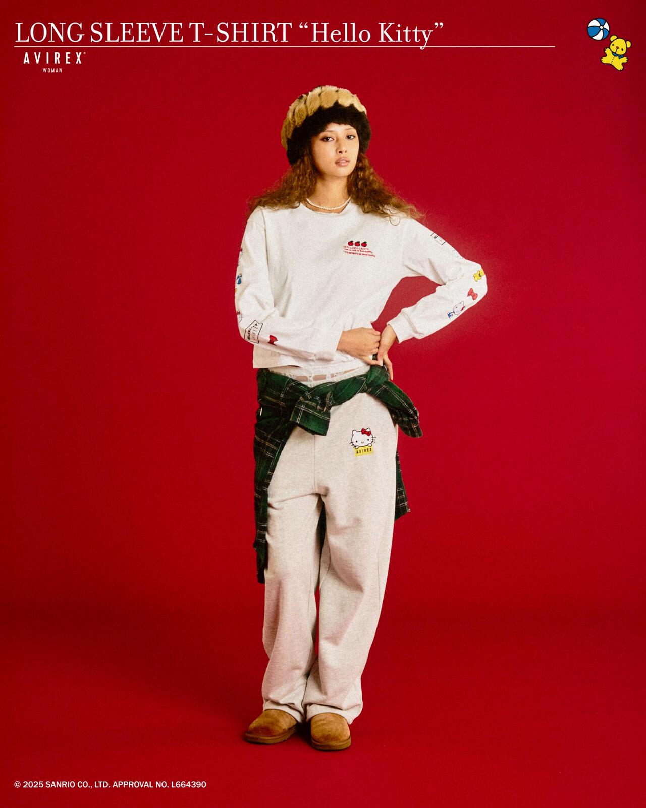 《AVIREX×HELLO KITTY》LONG SLEEVE T-SHIRT
