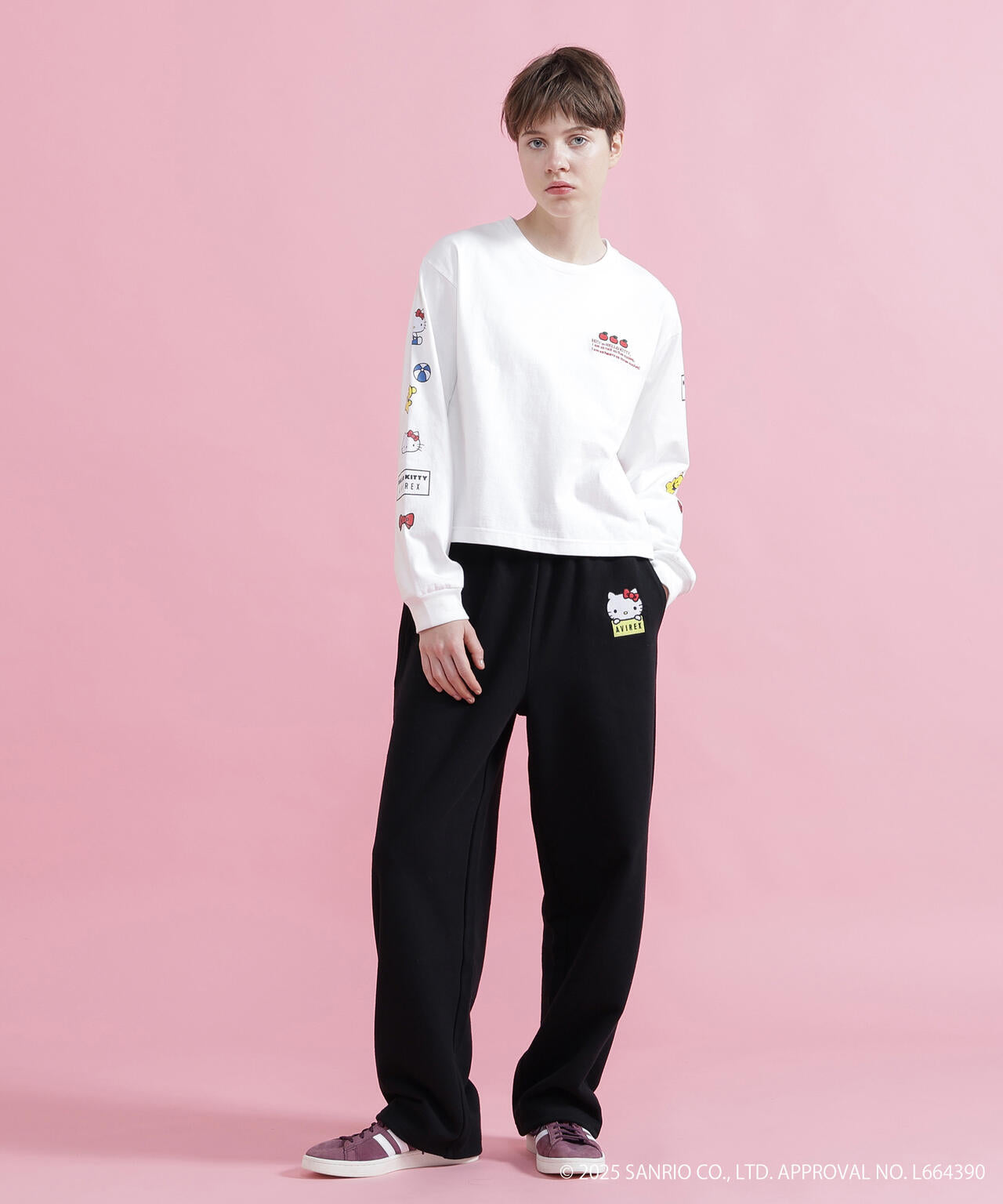 《AVIREX×HELLO KITTY》LONG SLEEVE T-SHIRT