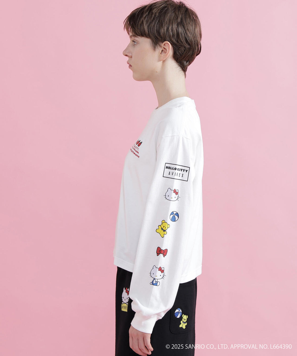 《AVIREX×HELLO KITTY》LONG SLEEVE T-SHIRT