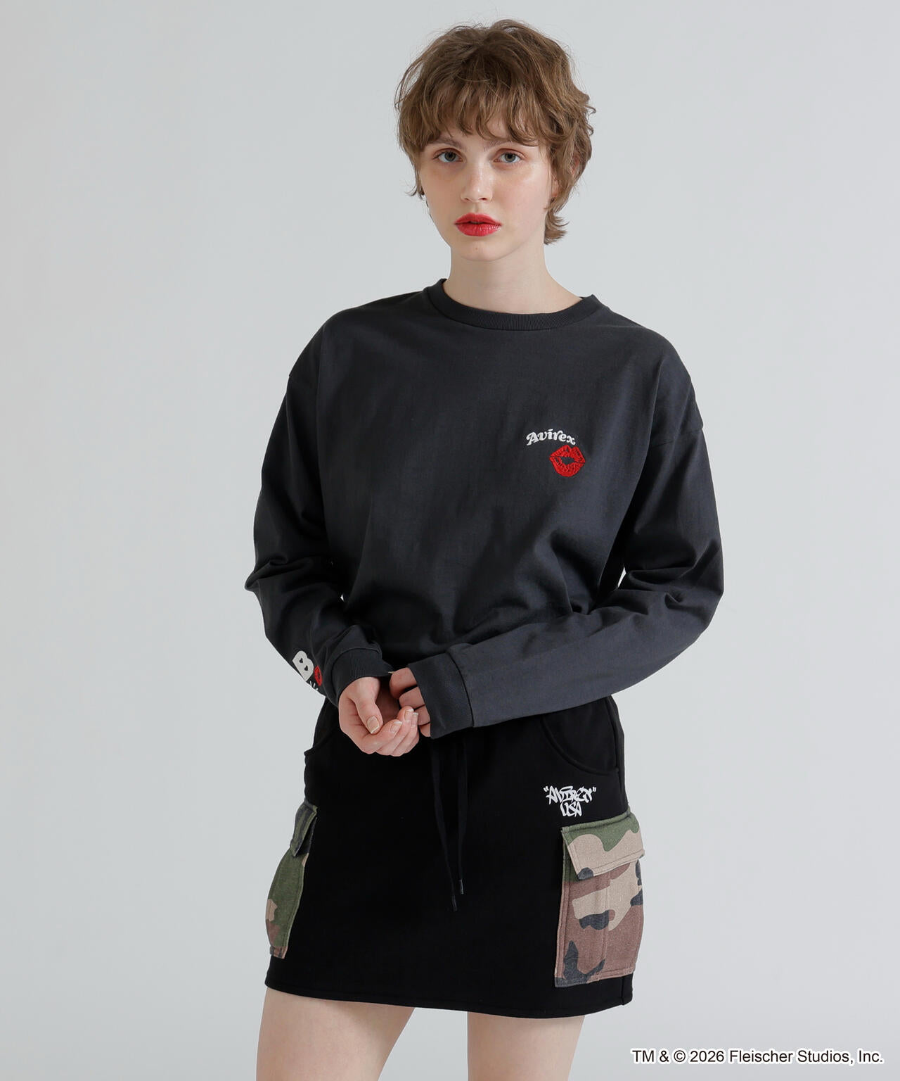 《AVIREX × Betty Boop》LONG SLEEVE T-SHIRT