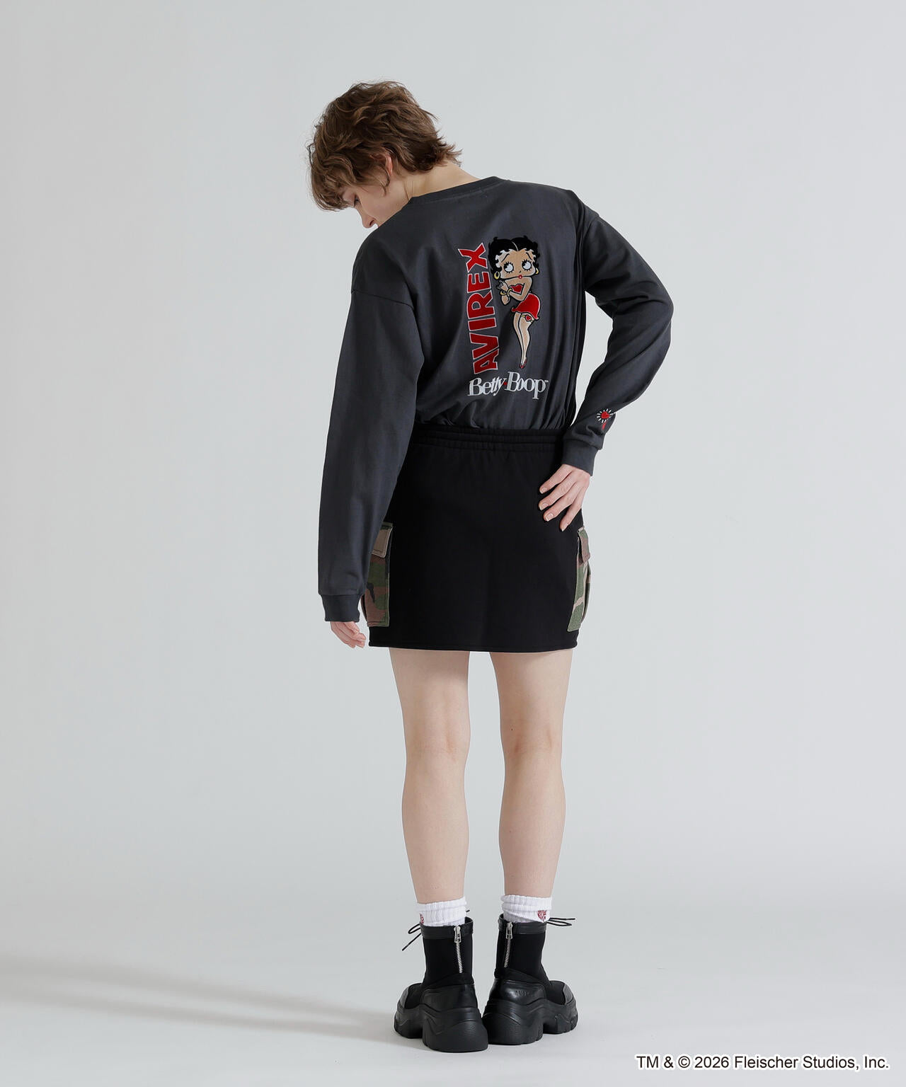 《AVIREX × Betty Boop》LONG SLEEVE T-SHIRT