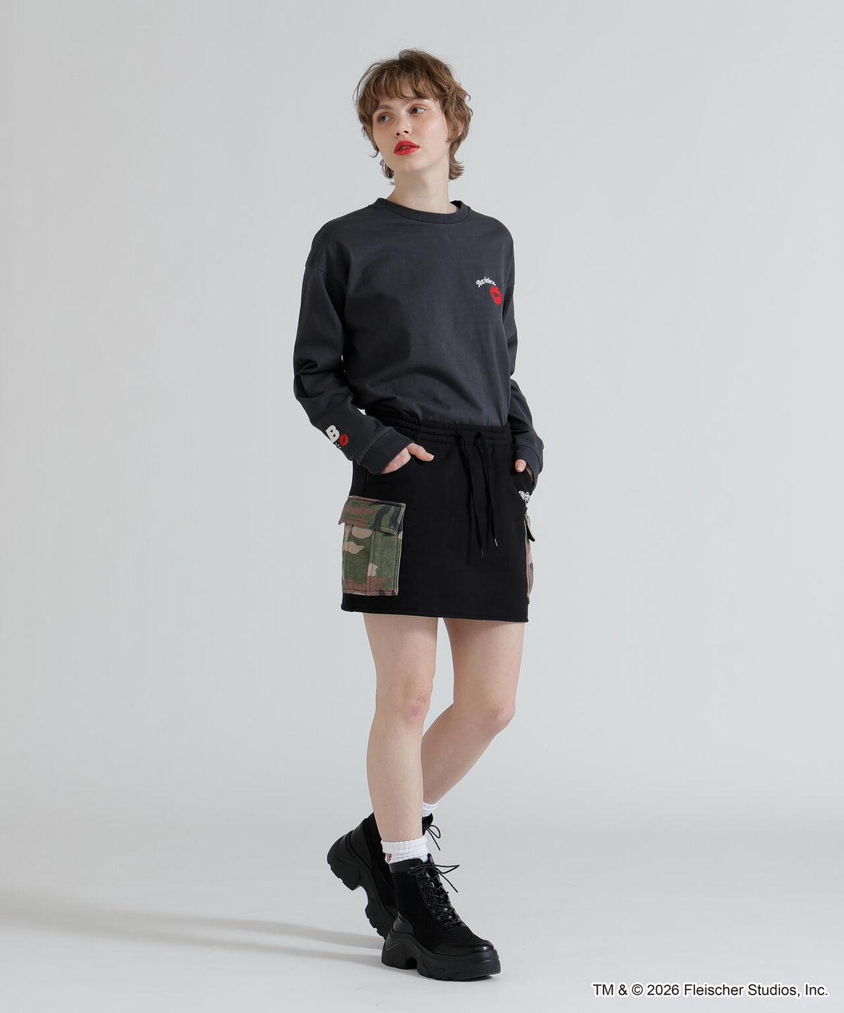 《AVIREX × Betty Boop》LONG SLEEVE T-SHIRT