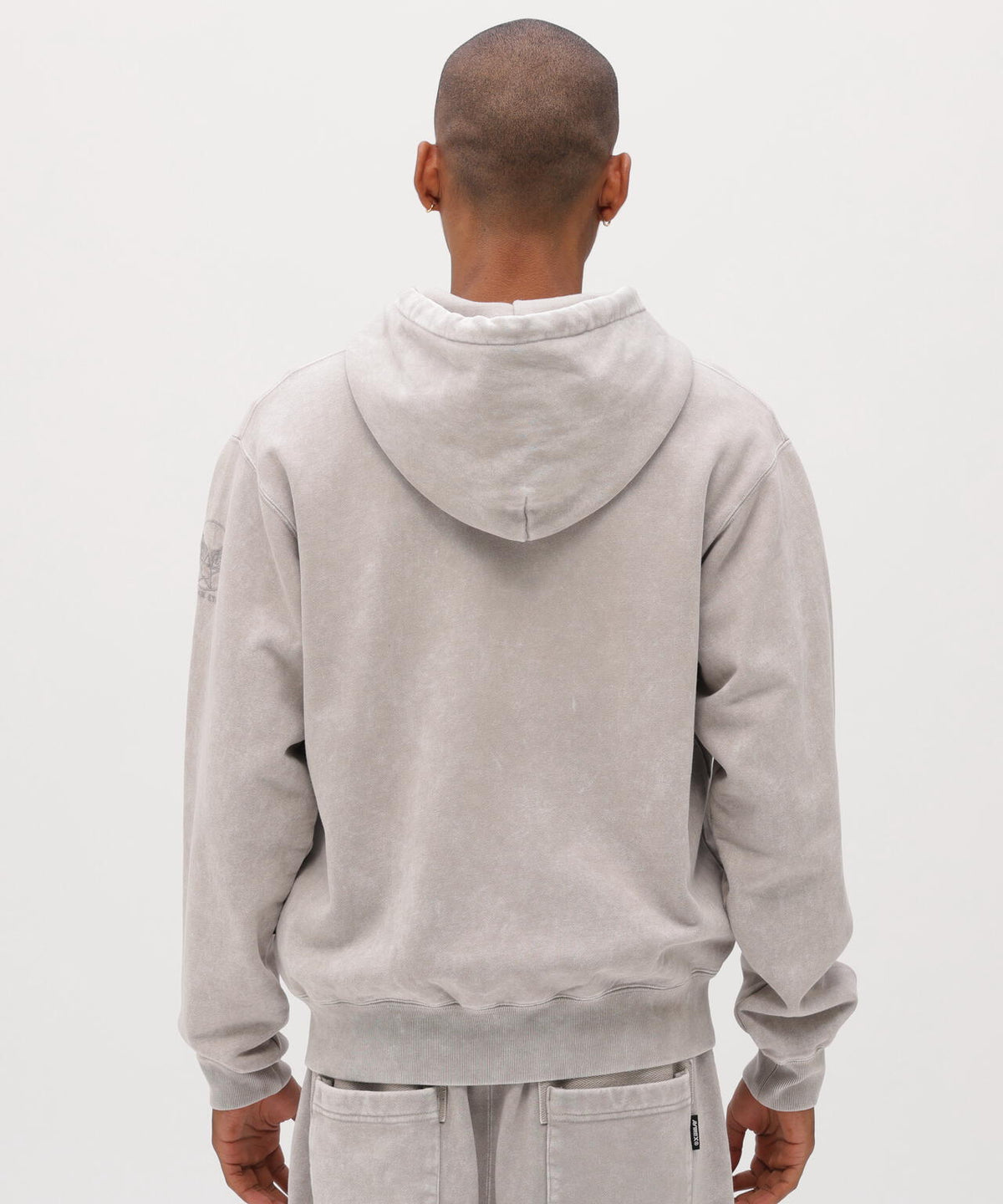 ACID WASH ZIP UP HOODIE