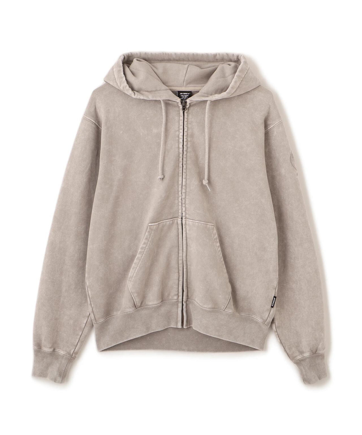 ACID WASH ZIP UP HOODIE