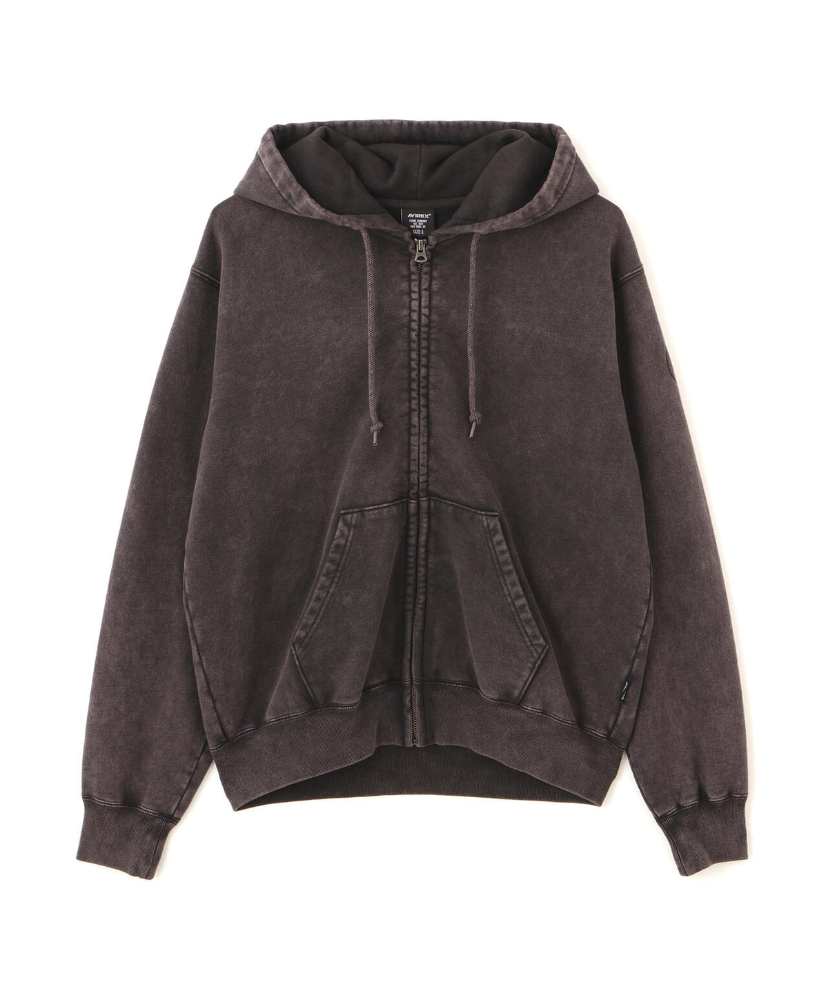 ACID WASH ZIP UP HOODIE