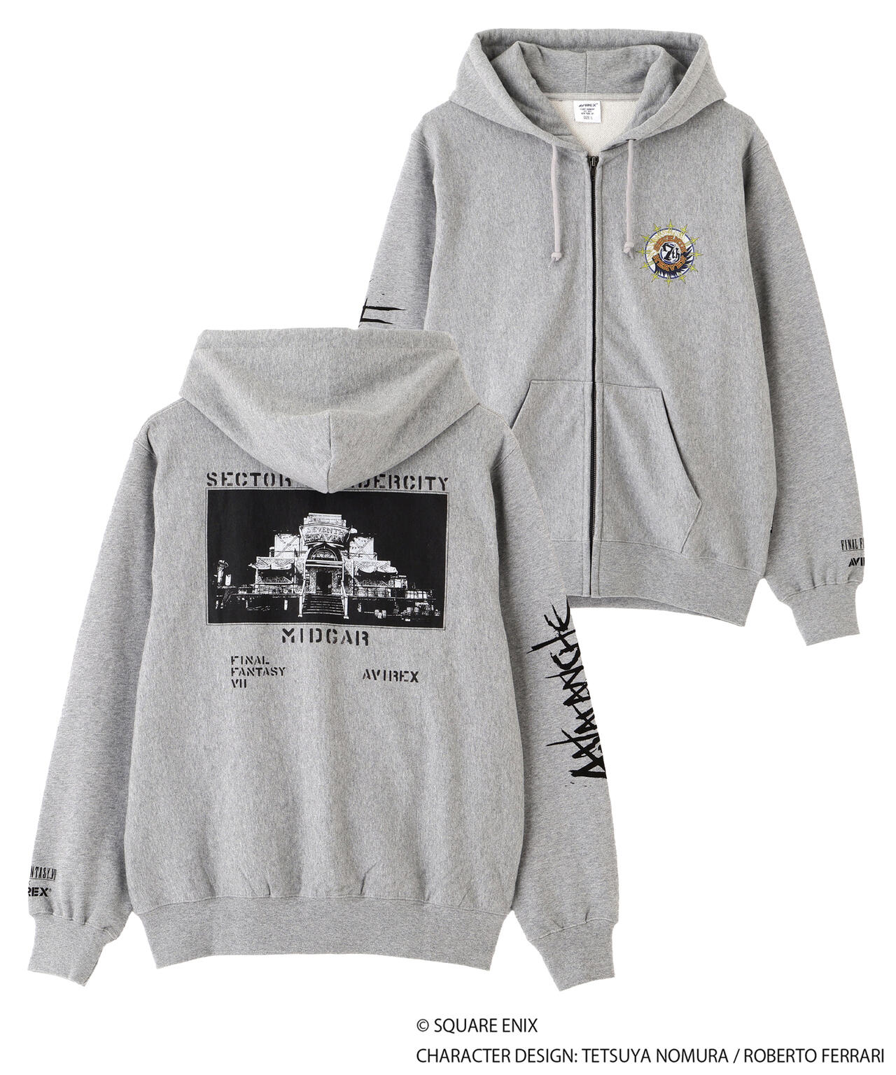 《AVIREX × FINAL FANTASY VII REMAKE》ZIP UP HOODIE ”SEVENTH HEAVEN”