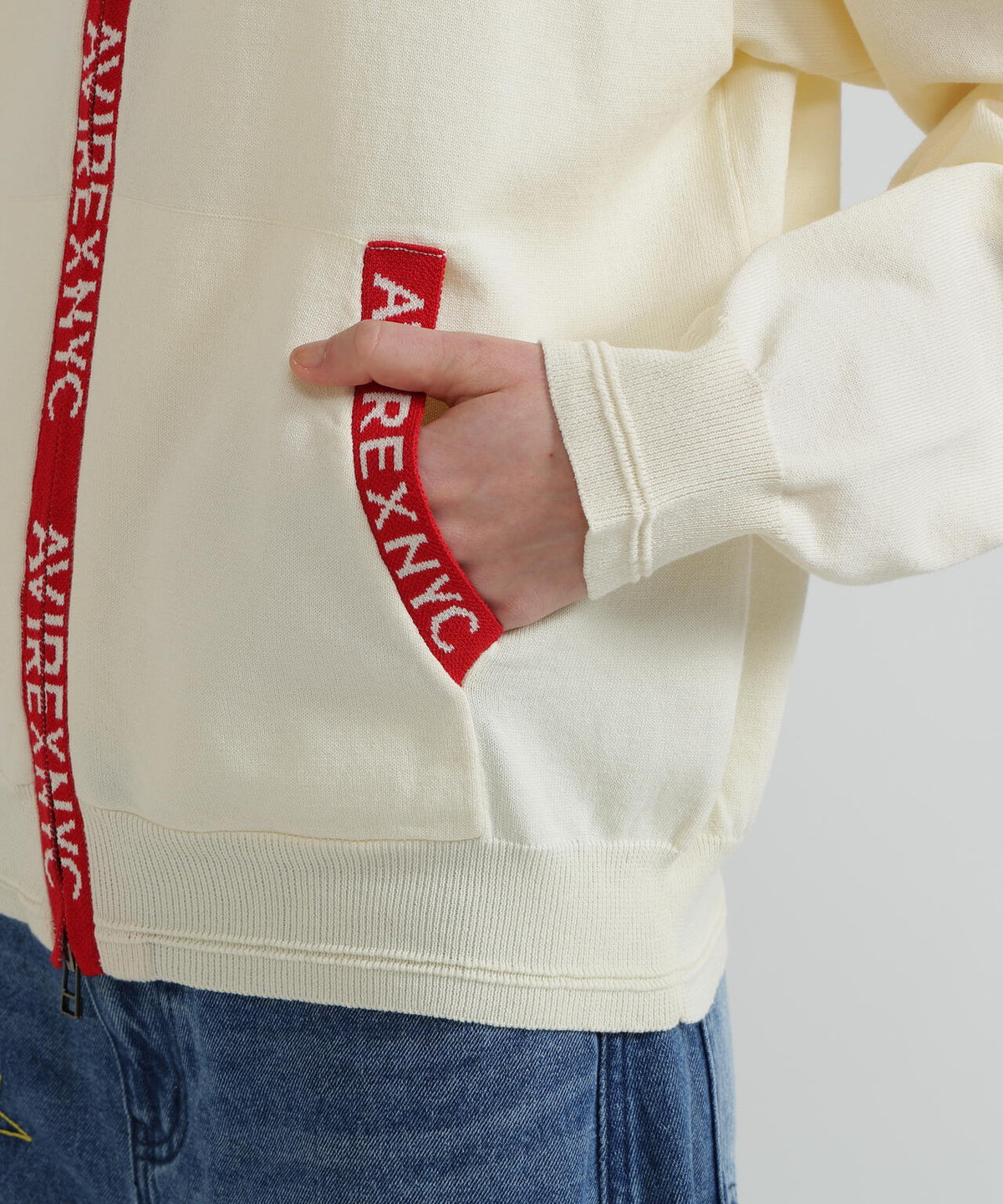 《WOMAN》SWEAT LOOK KNIT HOODIE