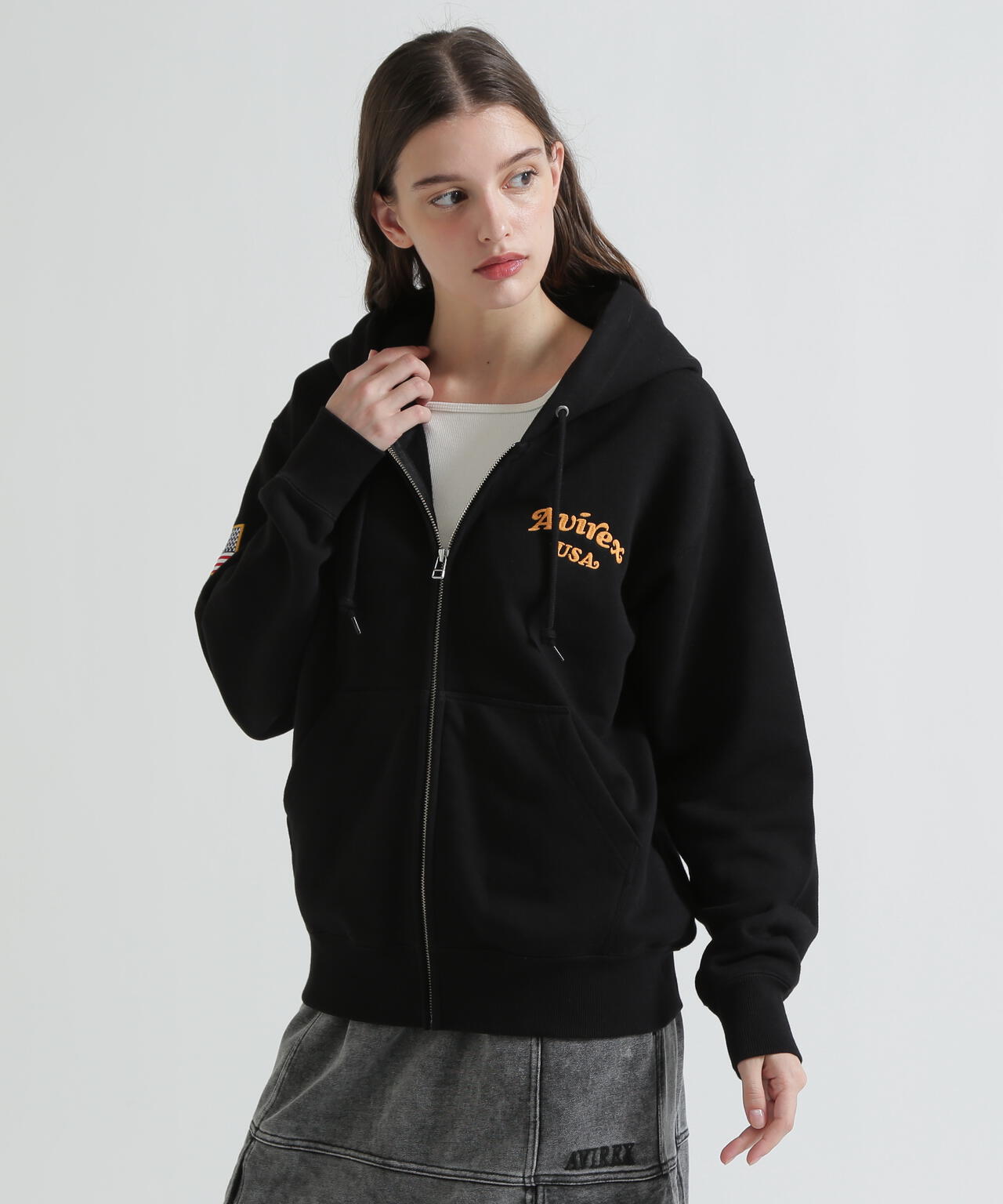 《WOMAN》SAGARA CIRCLE LOGO TOMCAT ZIP PARKA