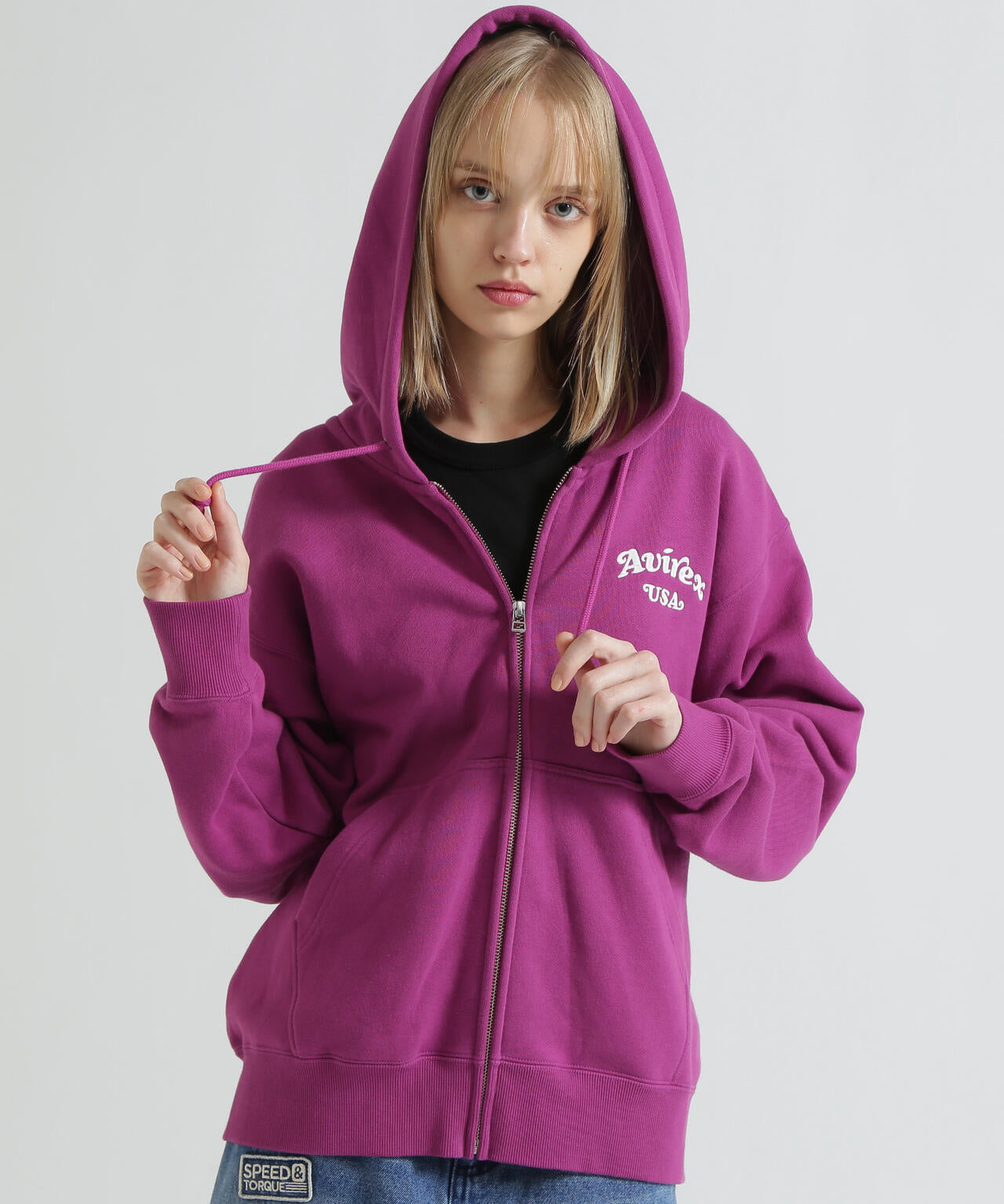 《WOMAN》SAGARA CIRCLE LOGO TOMCAT ZIP PARKA