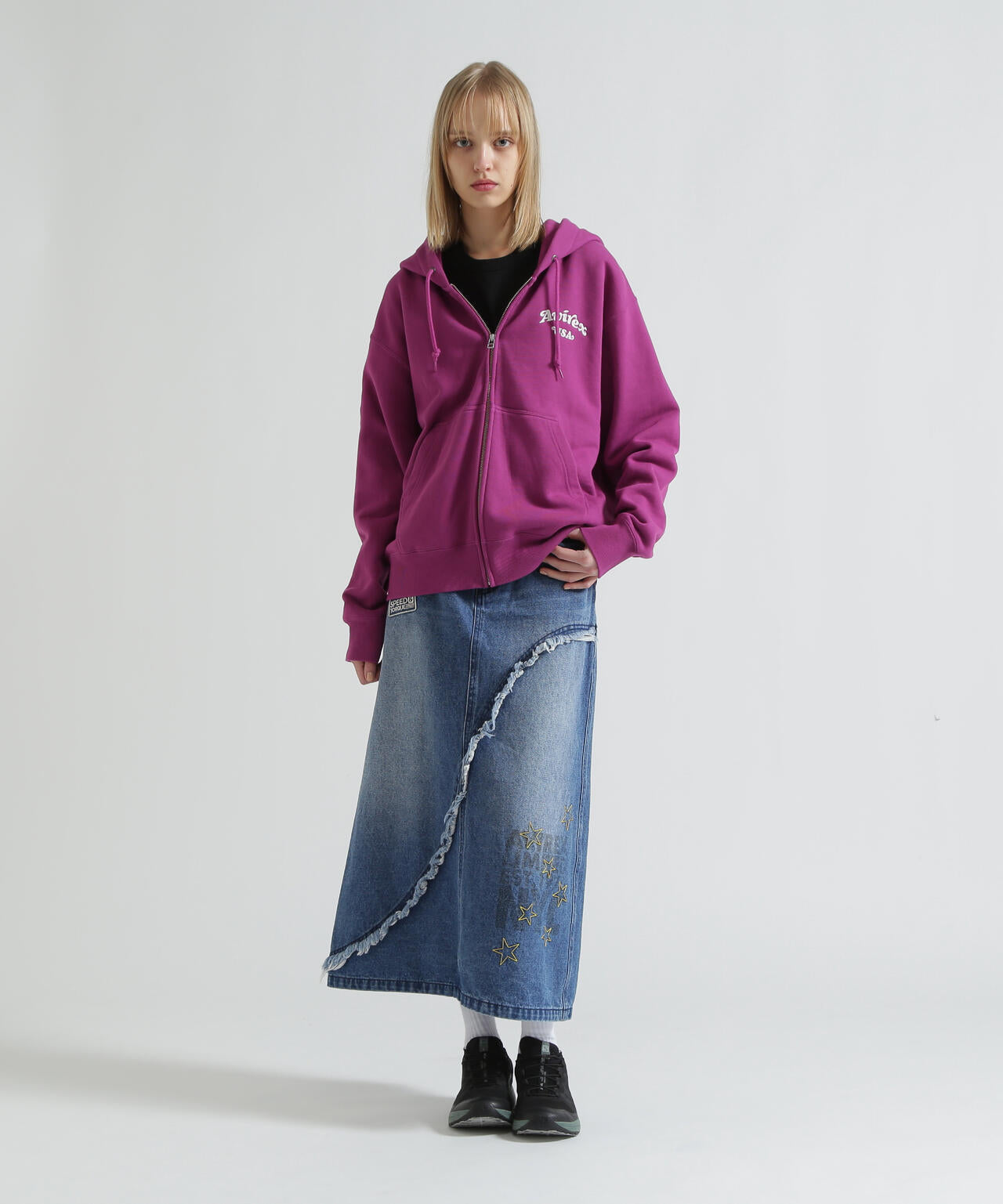 《WOMAN》SAGARA CIRCLE LOGO TOMCAT ZIP PARKA