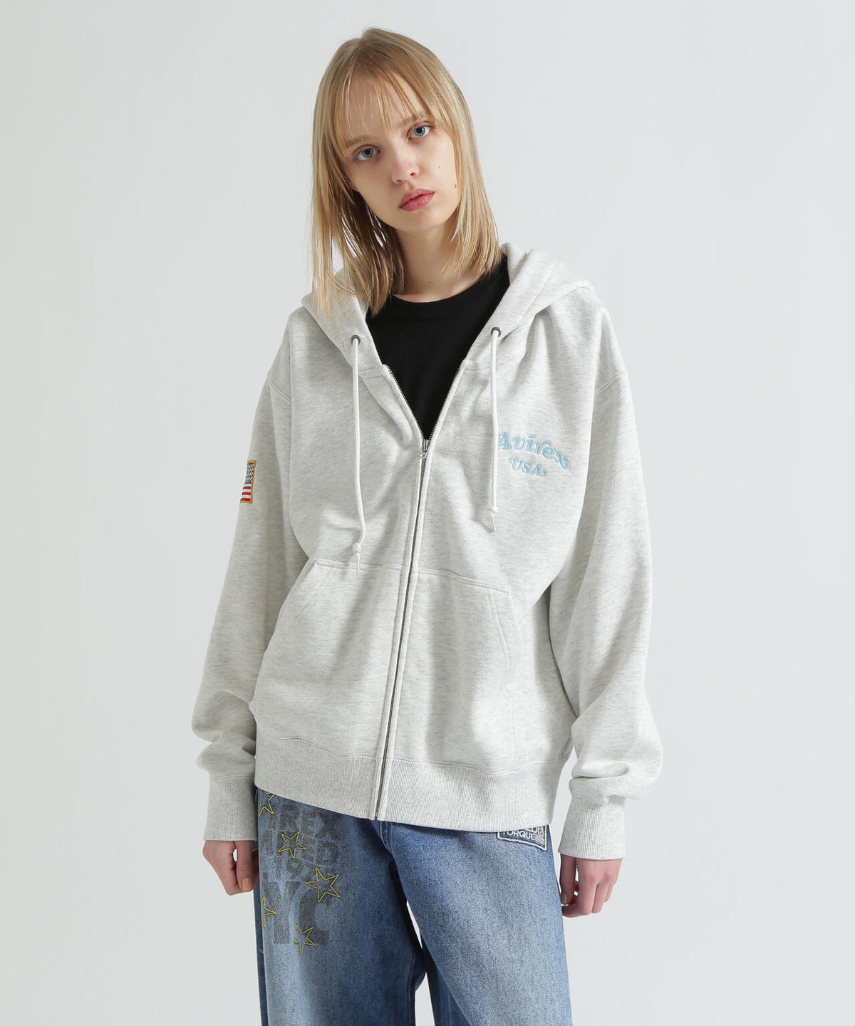 《WOMAN》SAGARA CIRCLE LOGO TOMCAT ZIP PARKA