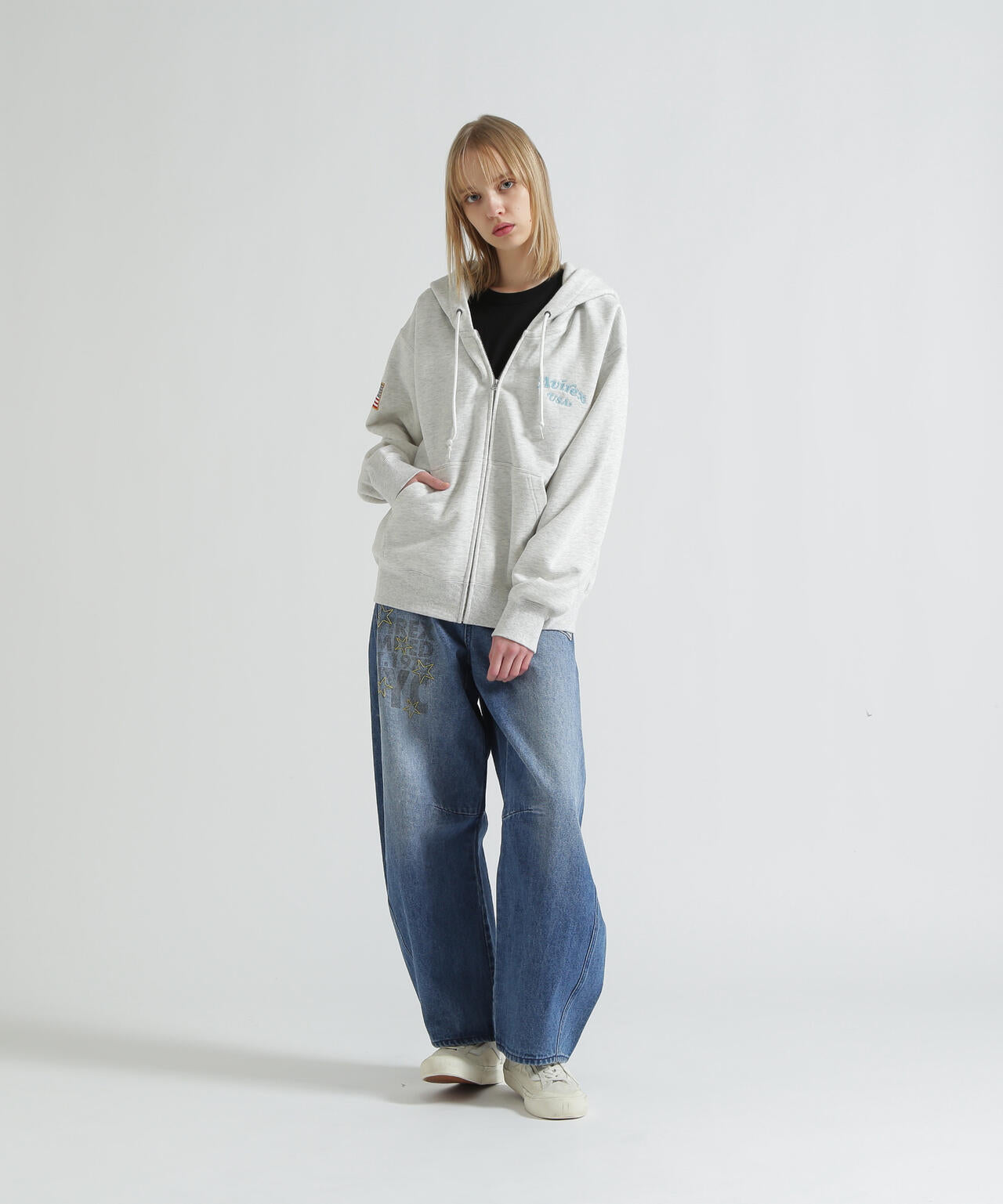 《WOMAN》SAGARA CIRCLE LOGO TOMCAT ZIP PARKA