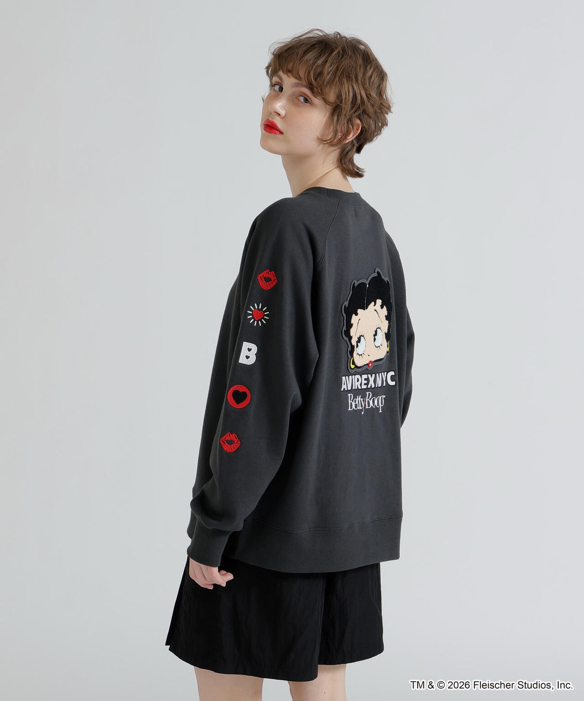 《AVIREX × Betty Boop》CREW NECK SWEAT