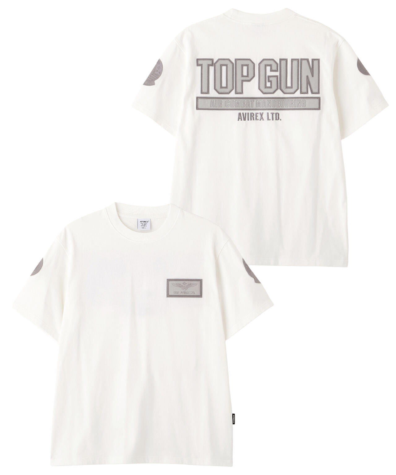《直営店限定》S/S TOPGUN LEATHER PATCHED T-SHIRT
