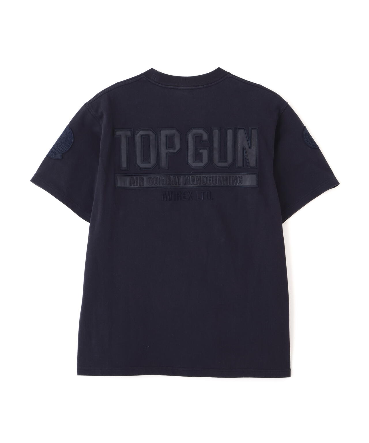 《直営店限定》S/S TOPGUN LEATHER PATCHED T-SHIRT