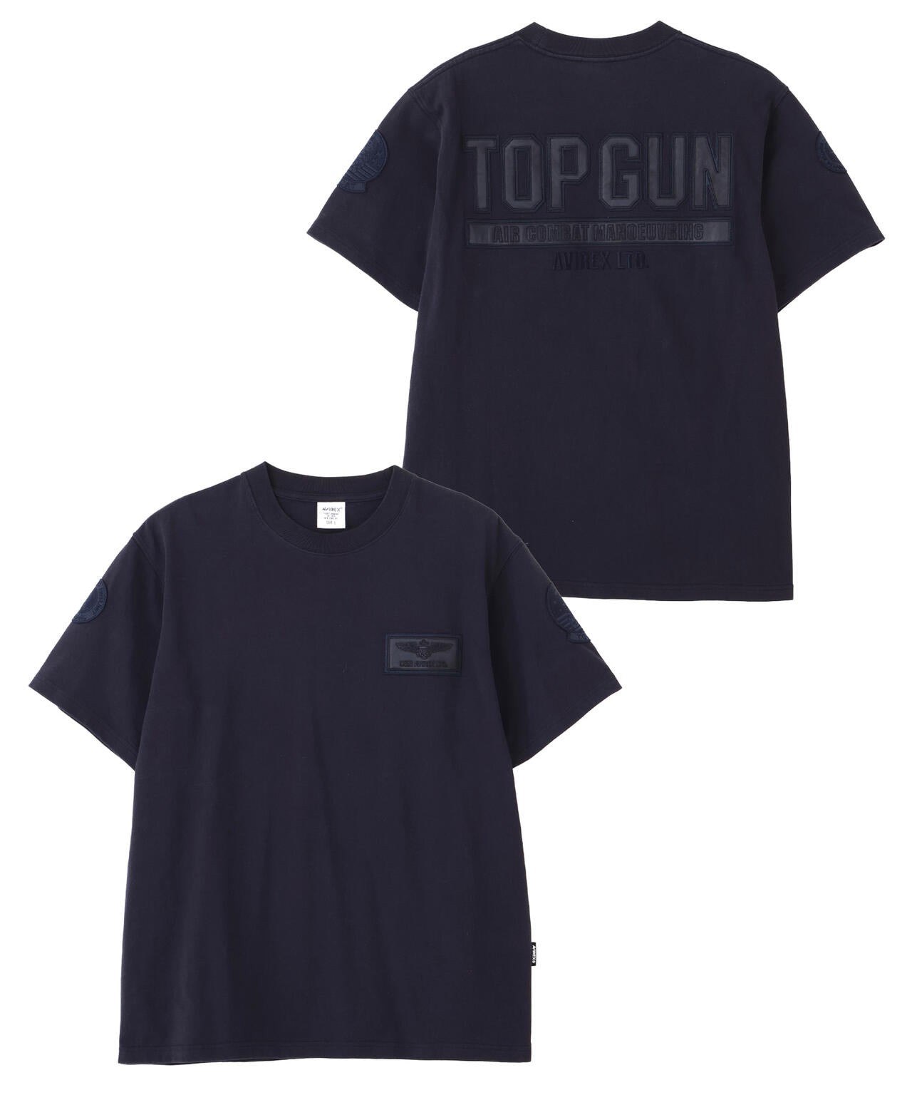 《直営店限定》S/S TOPGUN LEATHER PATCHED T-SHIRT