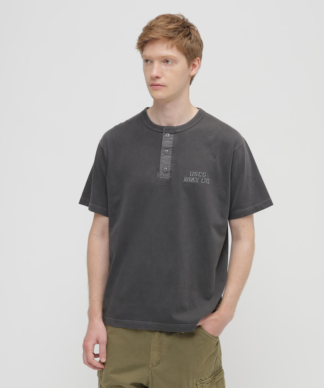 FADED MIL. HENRY NECK T-SHIRT