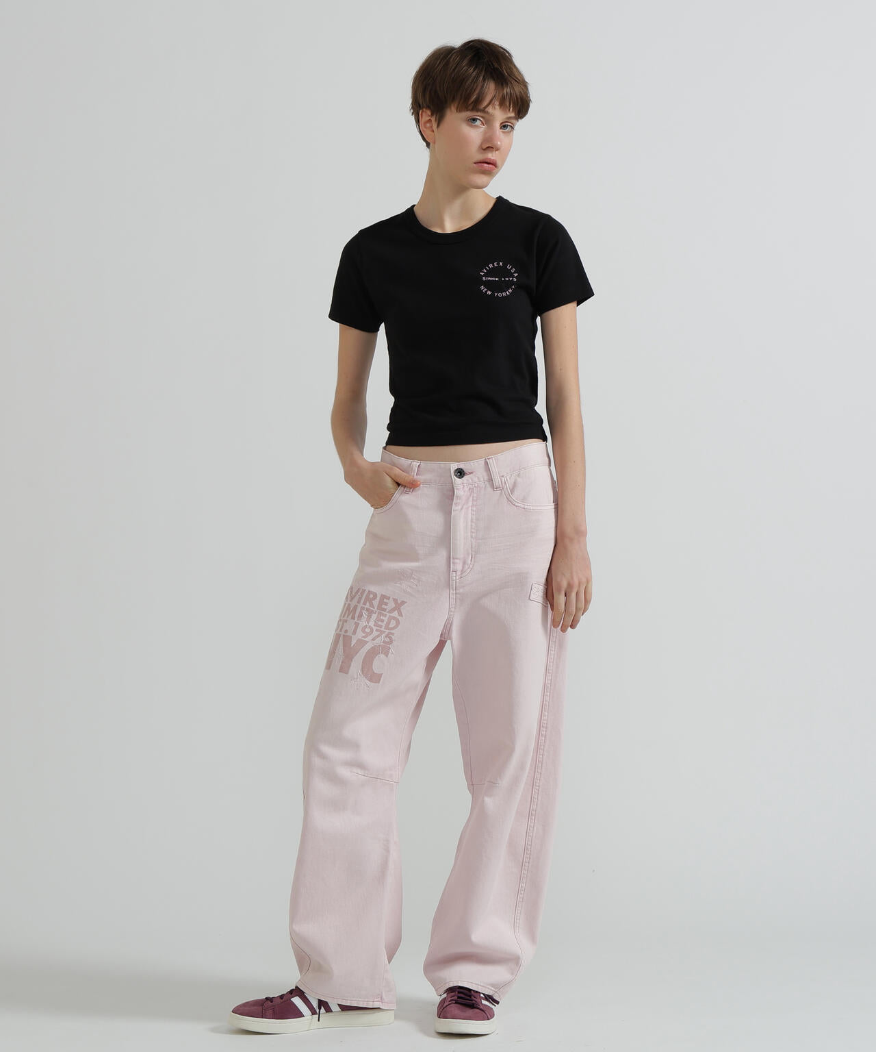 《WOMAN》VARSITY LOGO MINI T-SHIRT