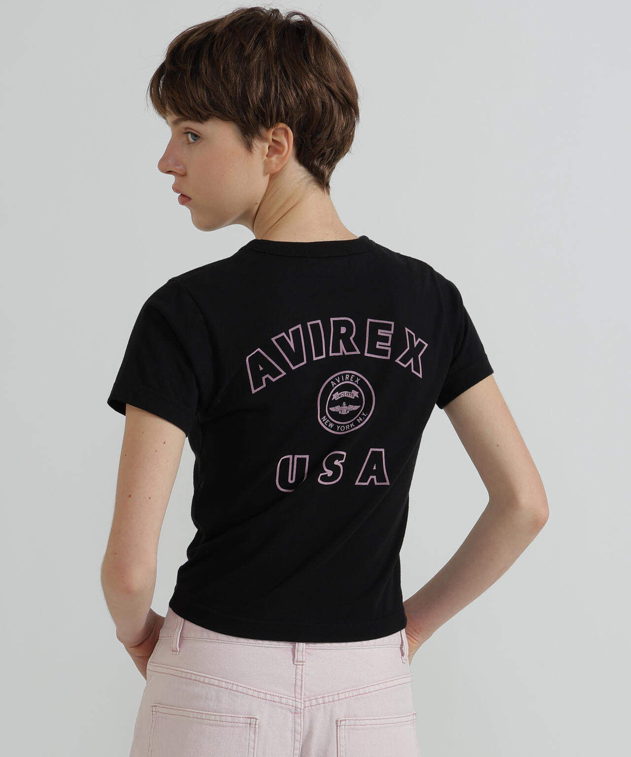 《WOMAN》VARSITY LOGO MINI T-SHIRT