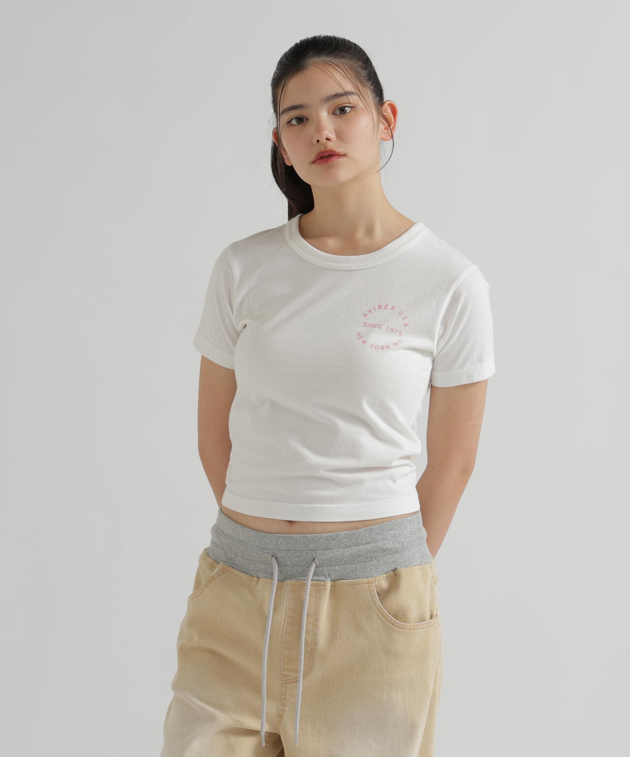 《WOMAN》VARSITY LOGO MINI T-SHIRT