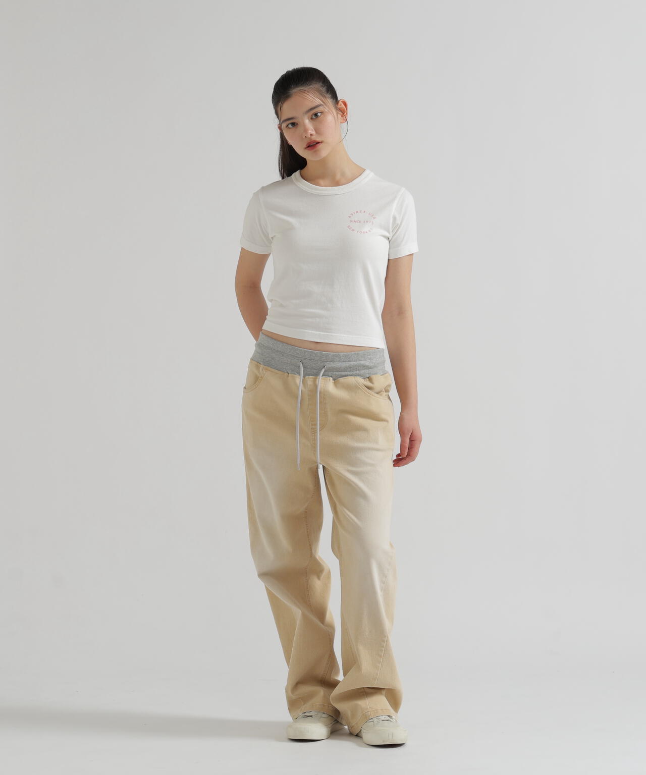 《WOMAN》VARSITY LOGO MINI T-SHIRT