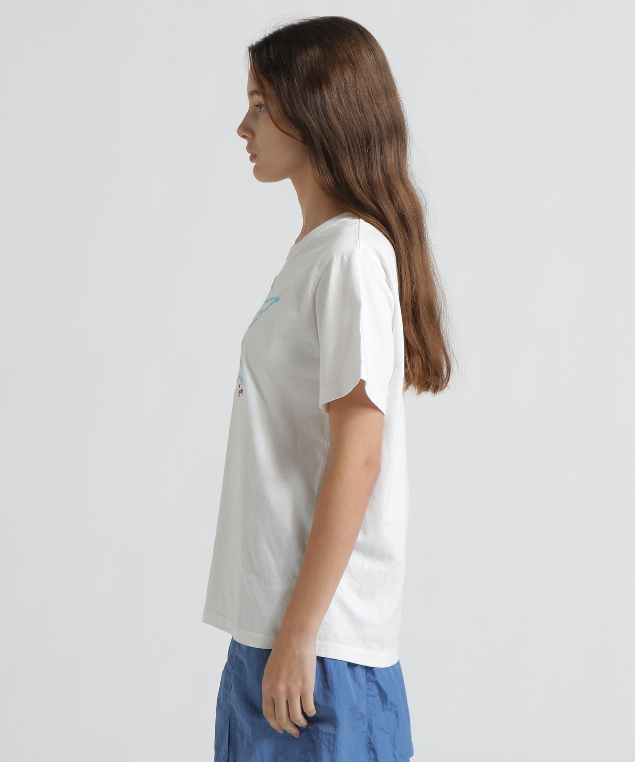 《WOMAN/直営店限定》FADE WASH T‐SHIRT WITH STAR EMBROIDERY