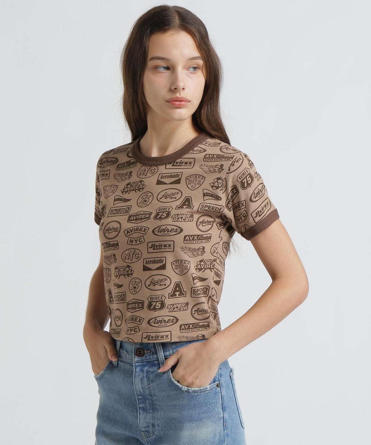 《直営店限定》S/S RINGER PATCH MOTIF FULL PRINT T-SHIRT