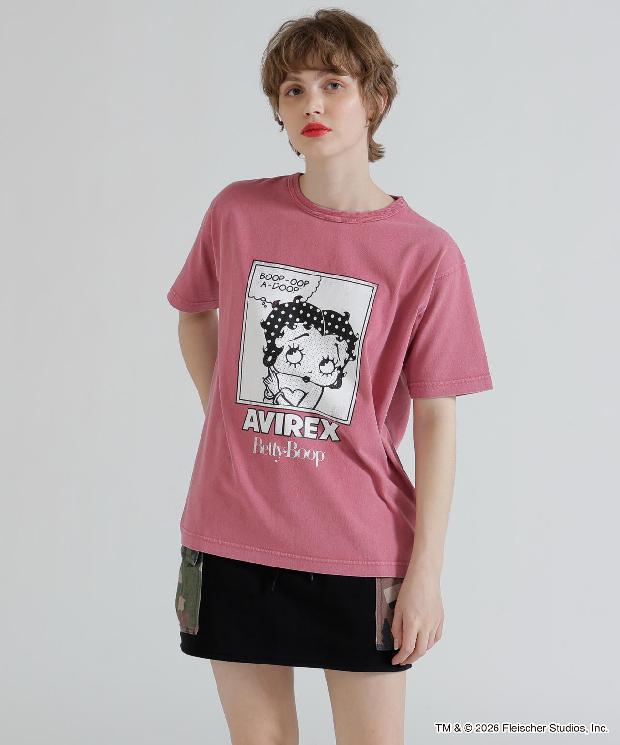《AVIREX × Betty Boop》FADE WASH S/S T-SHIRT