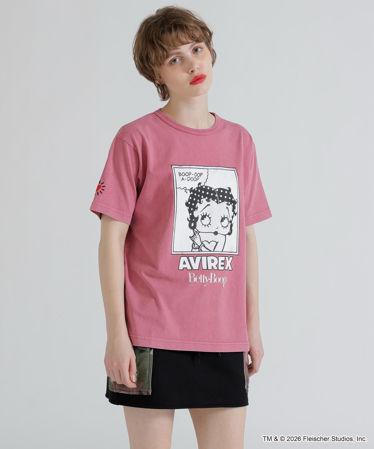 《AVIREX × Betty Boop》FADE WASH S/S T-SHIRT