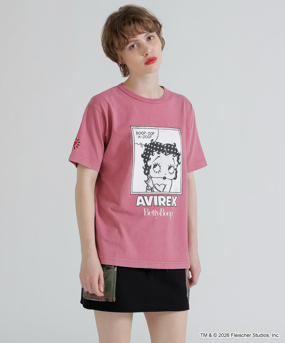 《AVIREX × Betty Boop》FADE WASH S/S T-SHIRT