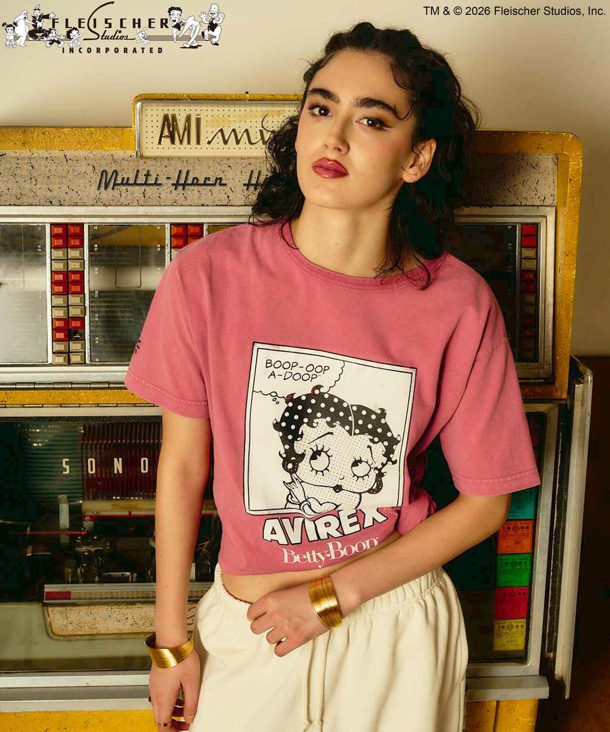 《AVIREX × Betty Boop》FADE WASH S/S T-SHIRT