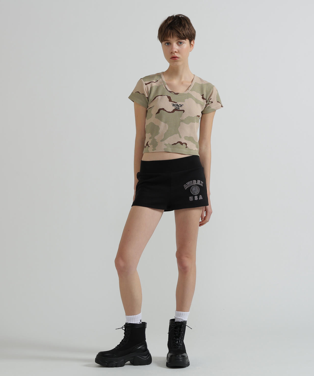 《直営店限定》CAMO WAFFLE MINI T-SHIRT