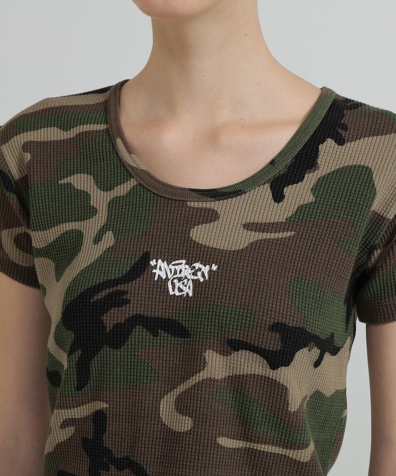 《直営店限定》CAMO WAFFLE MINI T-SHIRT