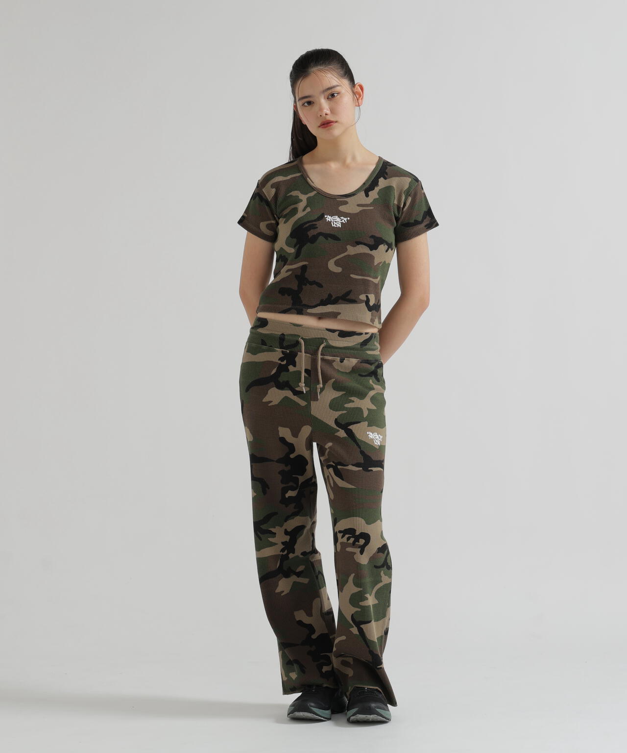 《直営店限定》CAMO WAFFLE MINI T-SHIRT