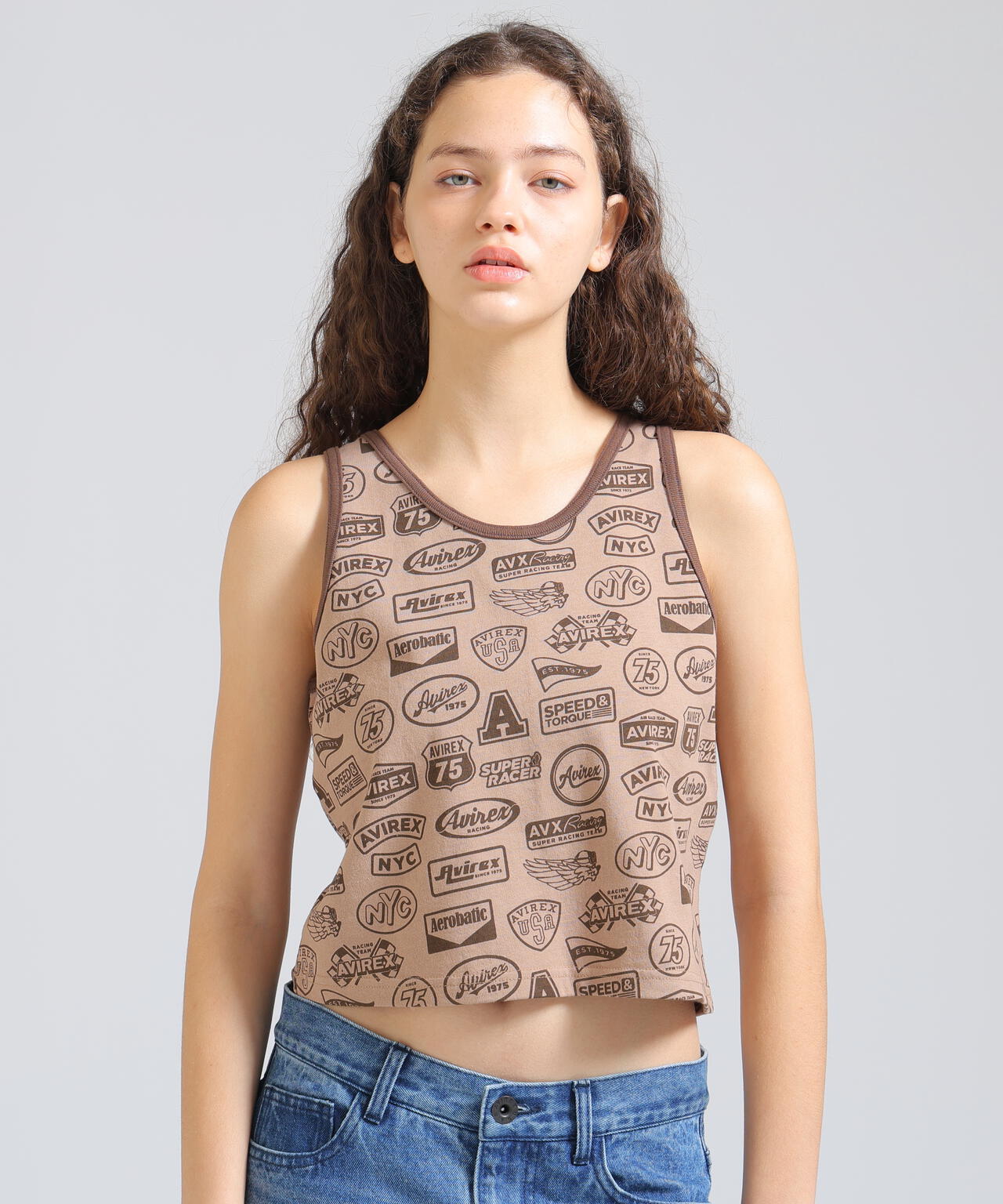 《直営店限定》RINGER PATCH MOTIF FULL PRINT TANK TOP