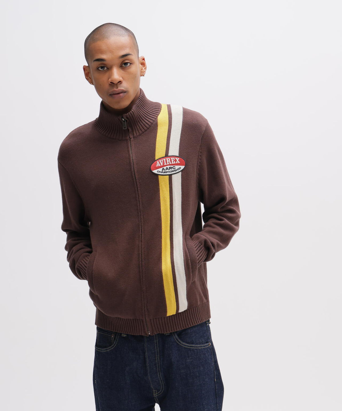 《A.A.R.C》COTTON ZIP UP KNIT