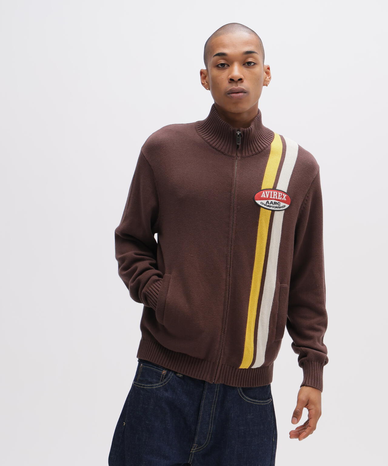 《A.A.R.C》COTTON ZIP UP KNIT