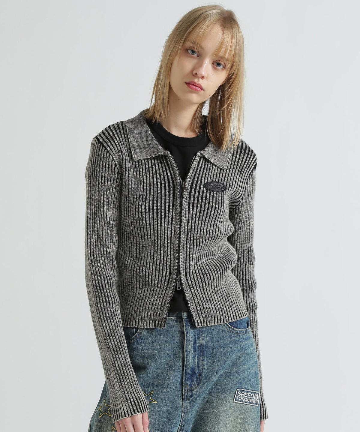 VINTAGE WASH WAPPEN KINT CARDIGAN